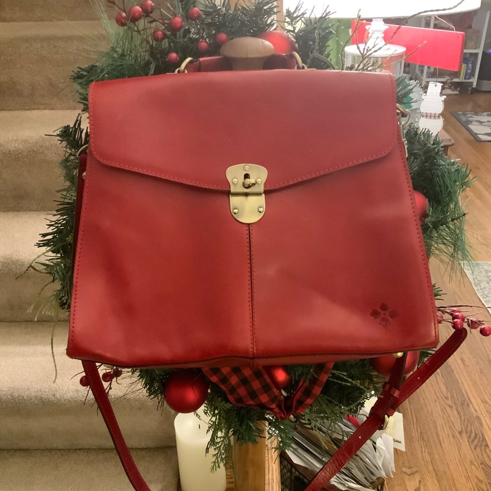 Beautiful Patricia Nash Berry Red Briefcase Bag. You will get noticed!